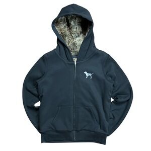 Victoria's Secret PINK Sequin Graphic Fur Lined Zip-Up Hoodie - S